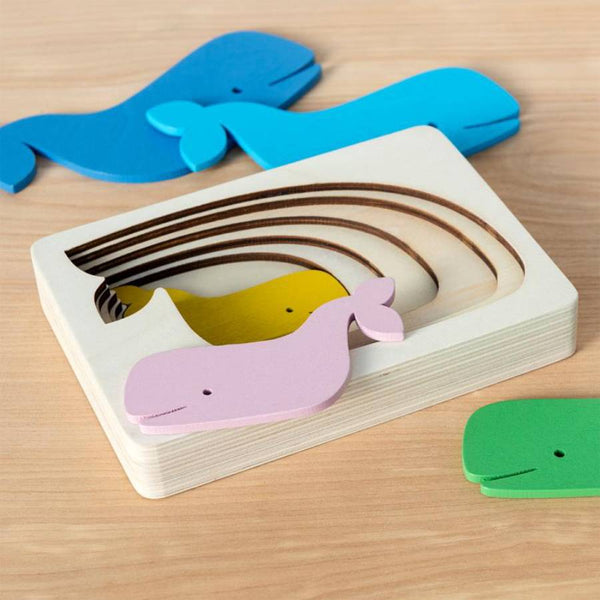 Holzpuzzle Whale