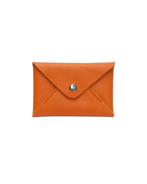 Royal Marais - Geldbörse aus upcyceltem Leder in Orange - Grösse S