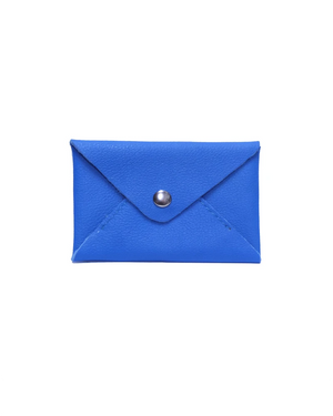 Royal Marais - Geldbörse aus upcyceltem Leder in Royalblau - Grösse S