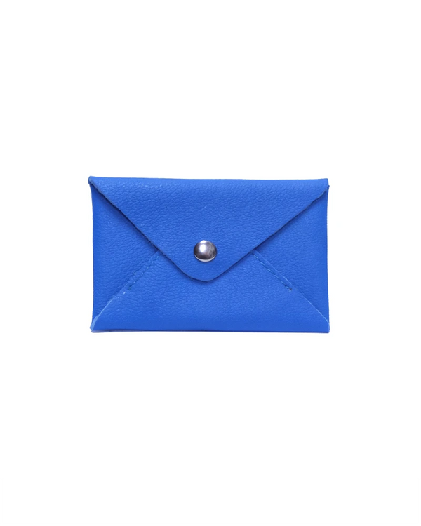 Royal Marais - Geldbörse aus upcyceltem Leder in Royalblau - Grösse S