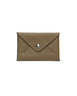 Royal Marais - Geldbörse aus upcyceltem Leder in Taupe - Grösse S