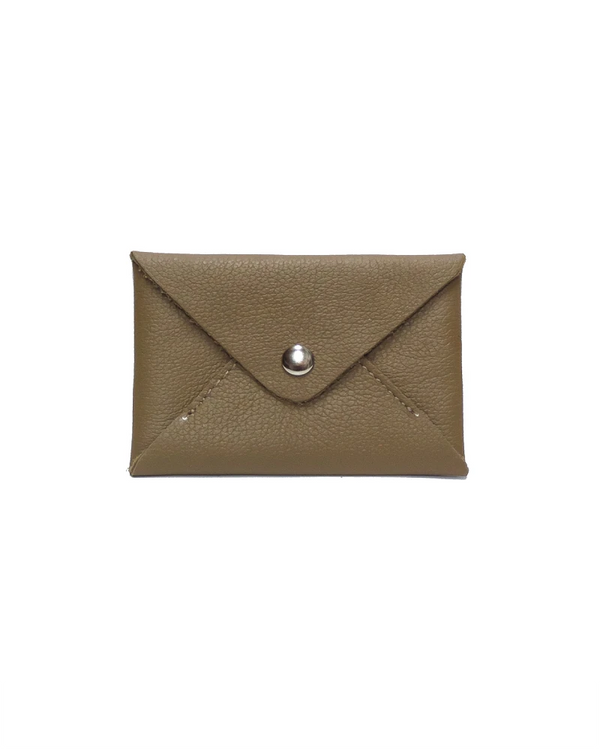 Royal Marais - Geldbörse aus upcyceltem Leder in Taupe - Grösse S