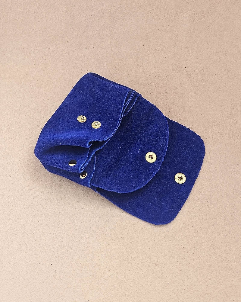 Royal Marais - Geldbörse mit drei Fächern in Wildlederoptik Royalblau