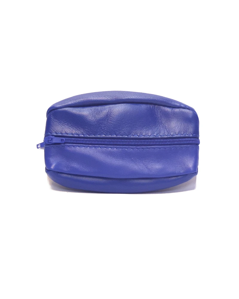 Royal Marais - Münz- und Schlüsselmäppchen aus upcyceltem Leder in Royalblau