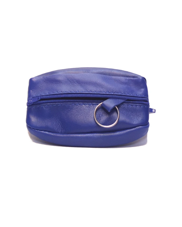 Royal Marais - Münz- und Schlüsselmäppchen aus upcyceltem Leder in Royalblau