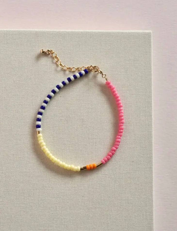 Lente Armband aus Glasperlen Pink - Citrus - Sailorstripes