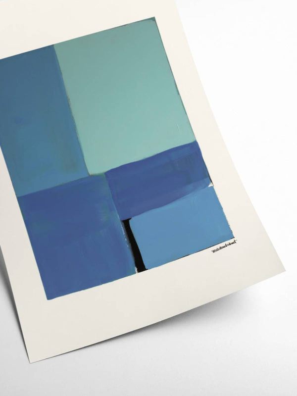 Blå Print (30x40cm)