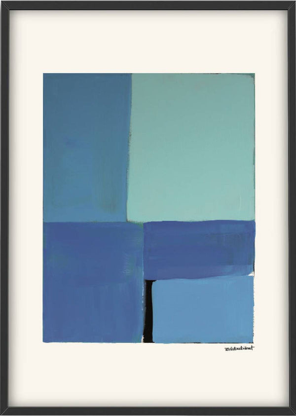 Blå Print (30x40cm)