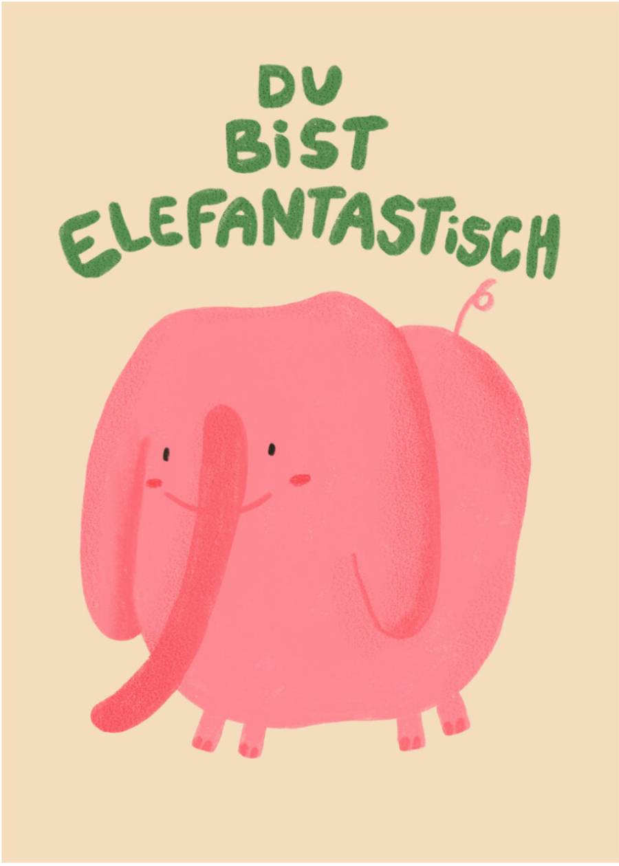 Elefantastisch Postkarte