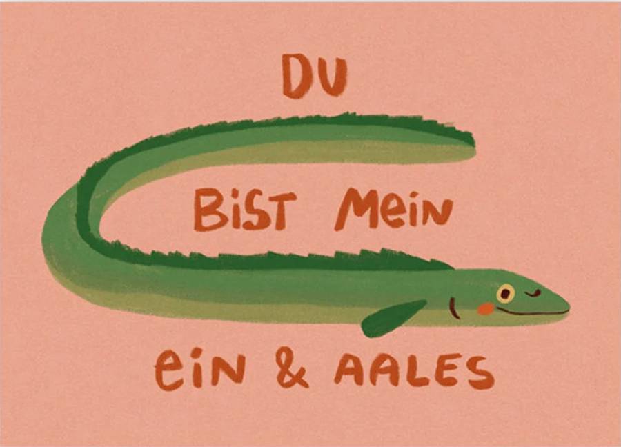 Mein Ein und Aales Postkarte