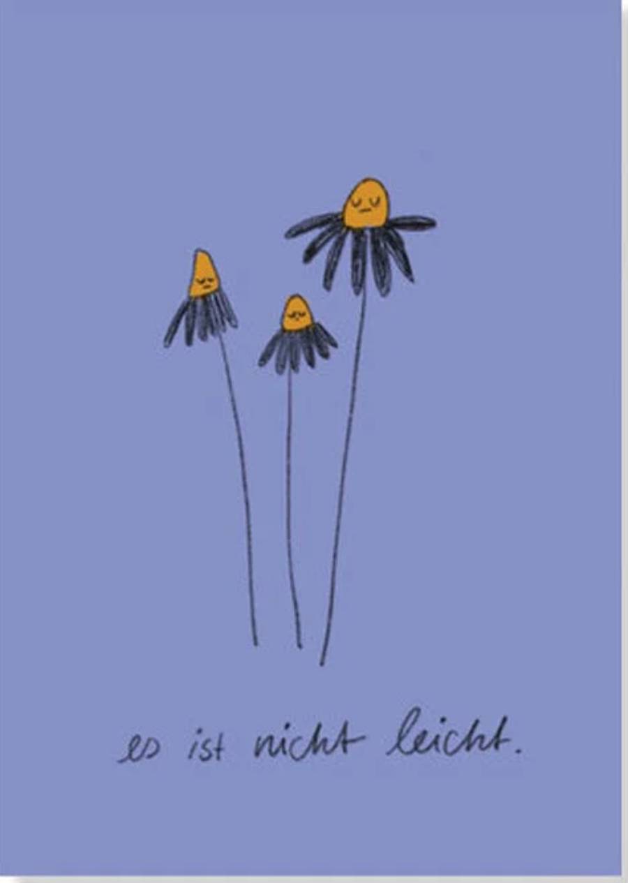 Nicht leicht Postkarte