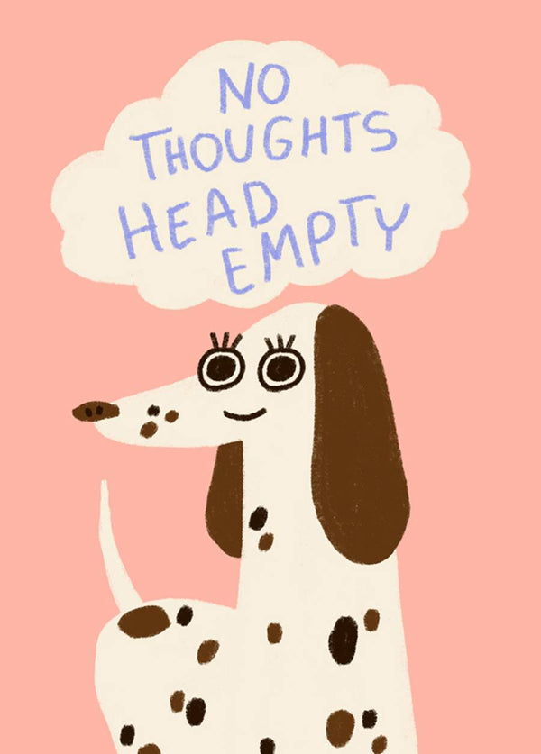 No Thoughts Postkarte