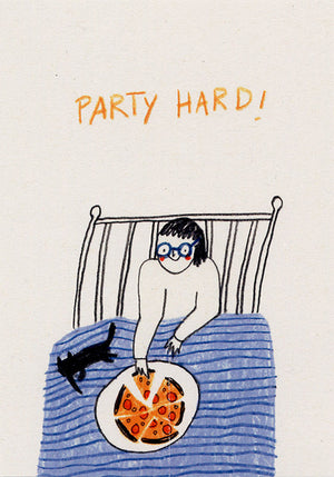 Party hard Postkarte