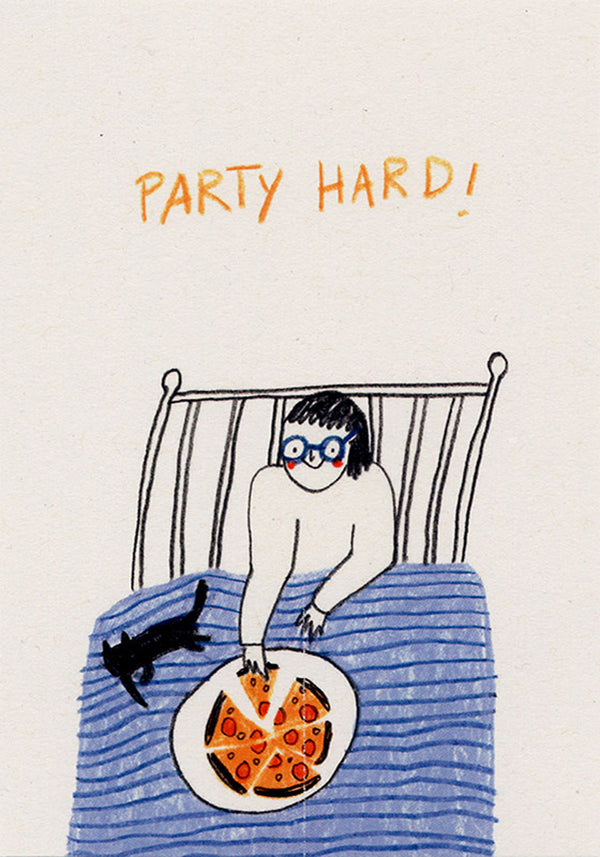 Party hard Postkarte