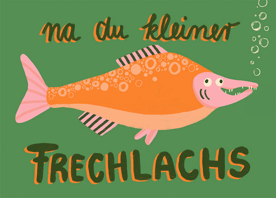 Frechlachs Postkarte