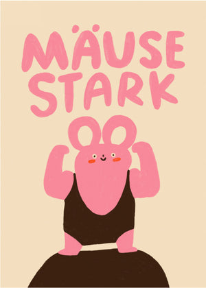 Mäusestark Postkarte