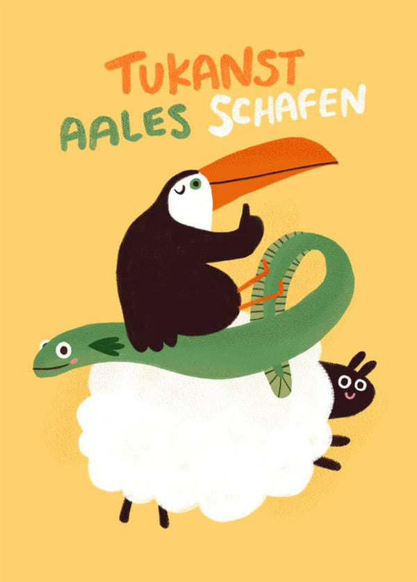 Tukanst Aales Schafen Postkarte