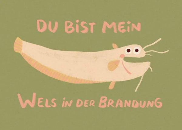 Wels in der Brandung Postkarte