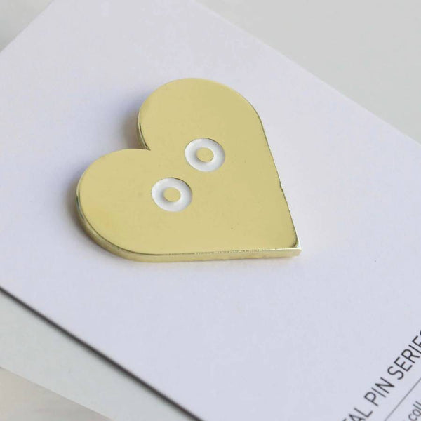 Metal Pin Gold Heart (Serie #5)