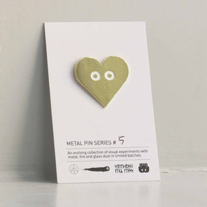Metal Pin Gold Heart (Serie #5)