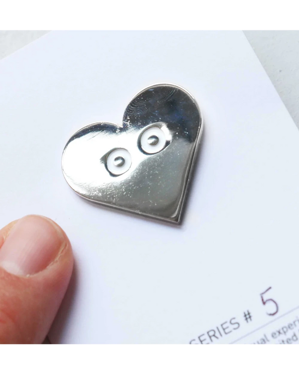 Metal Pin Silver Heart (Serie #5)