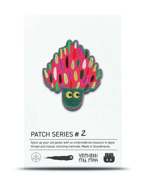 Arhoj Patch Freaky Shroom (Serie #2): Ein skandinavischer, bunt bestickter Aufnäher in Form eines Pilzes, ideal zum Aufpeppen von Taschen oder Jacken.
