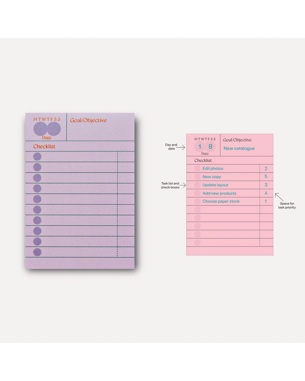 Ginger Habit Checklist Sticky Notes
