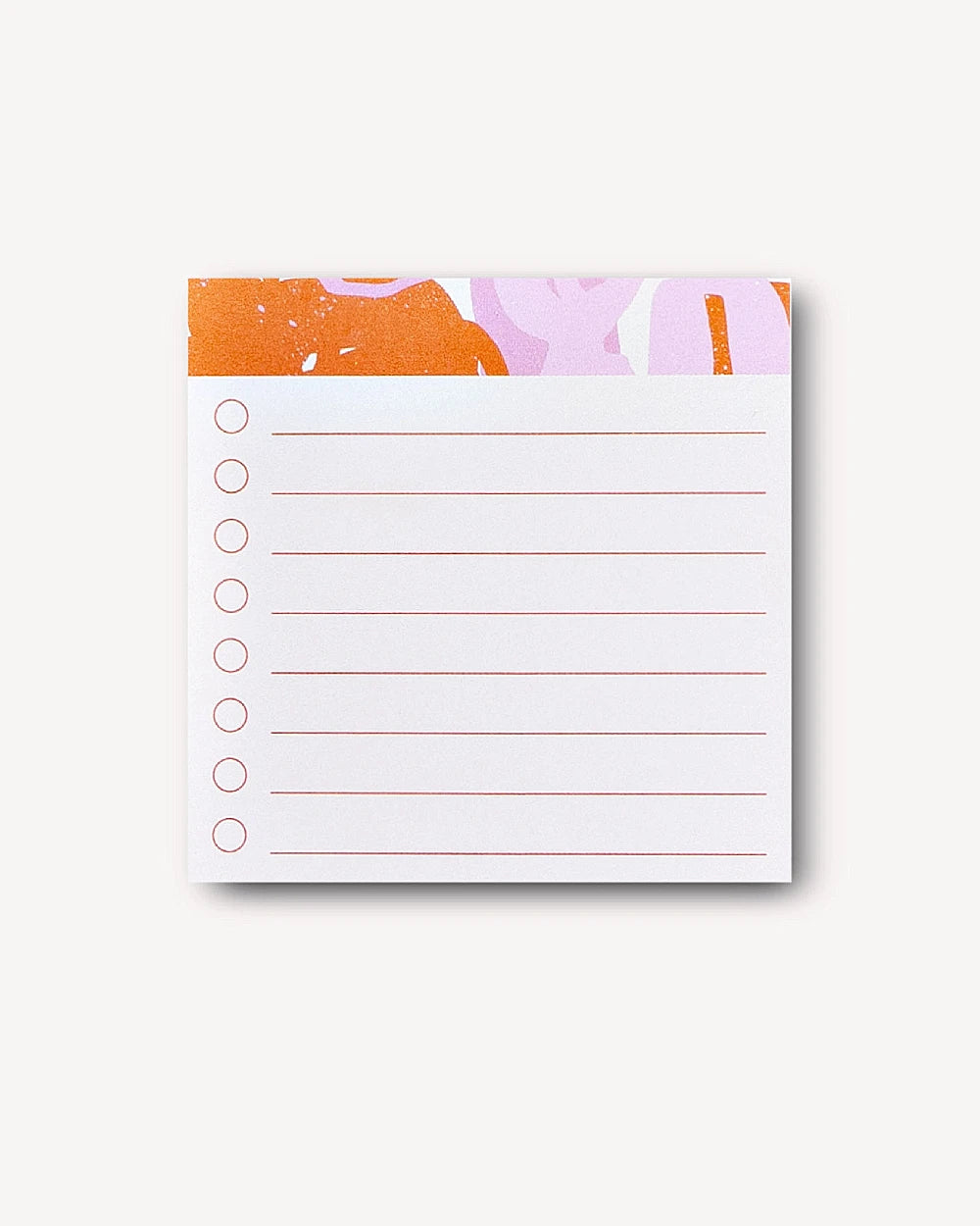 Malmo To Do Sticky Notes mit abstraktem Dekorstreifen und zehn Zeilen mit Kreisbullet. Perfekt für Notizen oder Aufgabenlisten, bietet 50 Blätter aus 80gsm FCS-zertifiziertem Papier.
