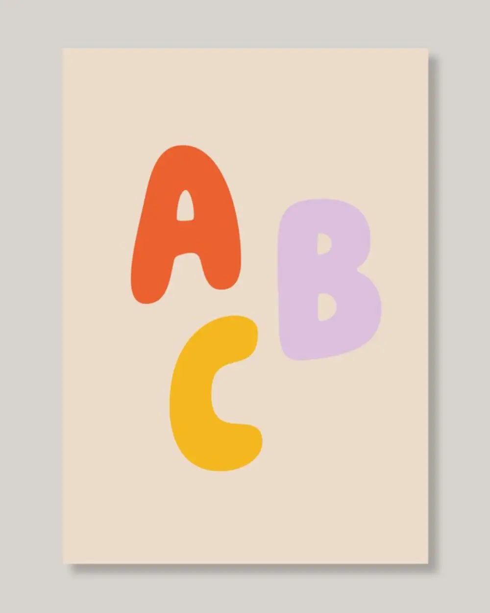 ABC bunt Postkarte
