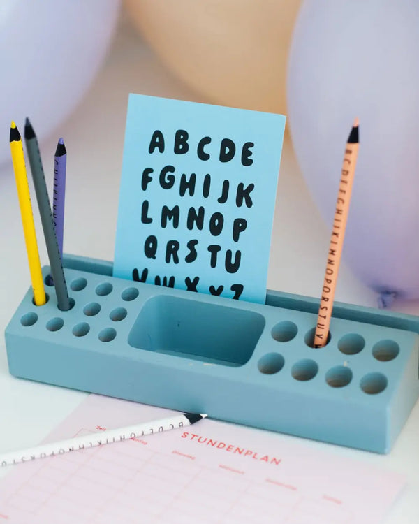 Alphabet Blau Postkarte