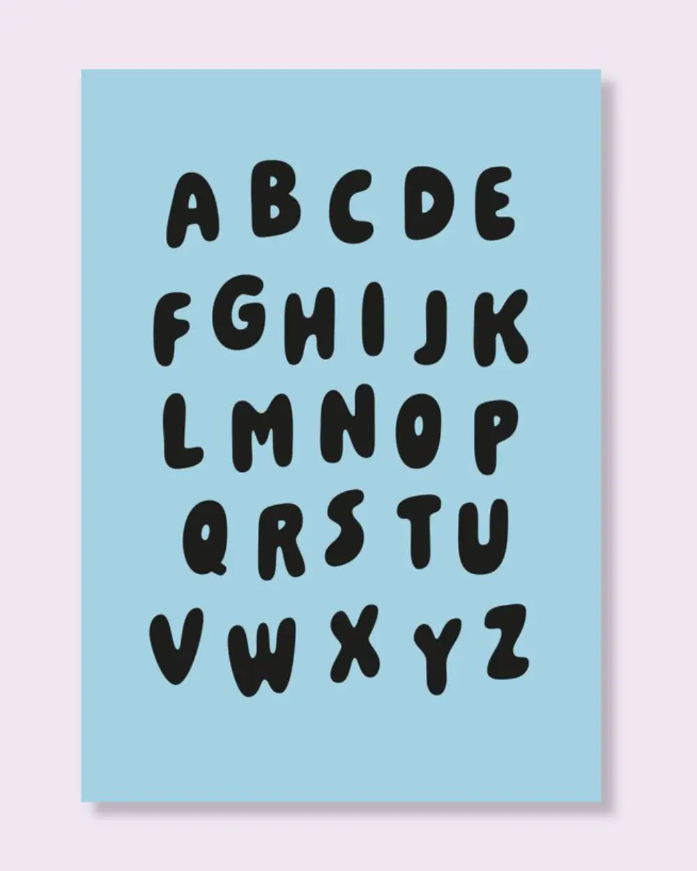 Alphabet Blau Postkarte