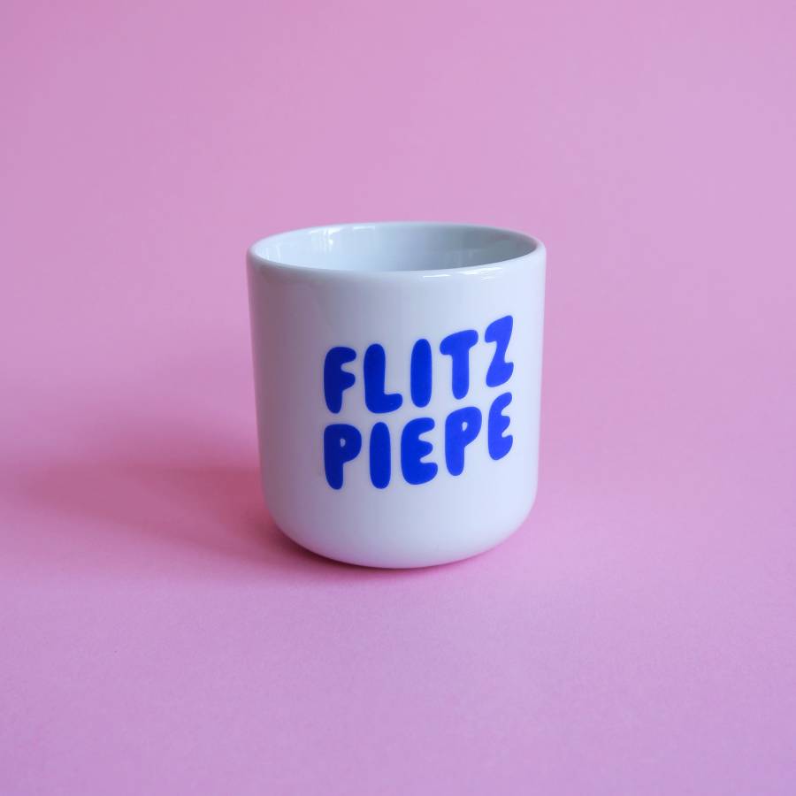 Flitzpiepe Becher Blau