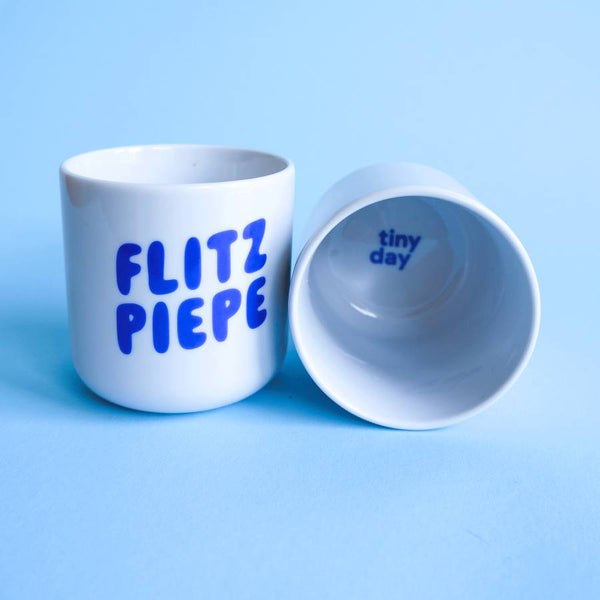Flitzpiepe Becher Blau