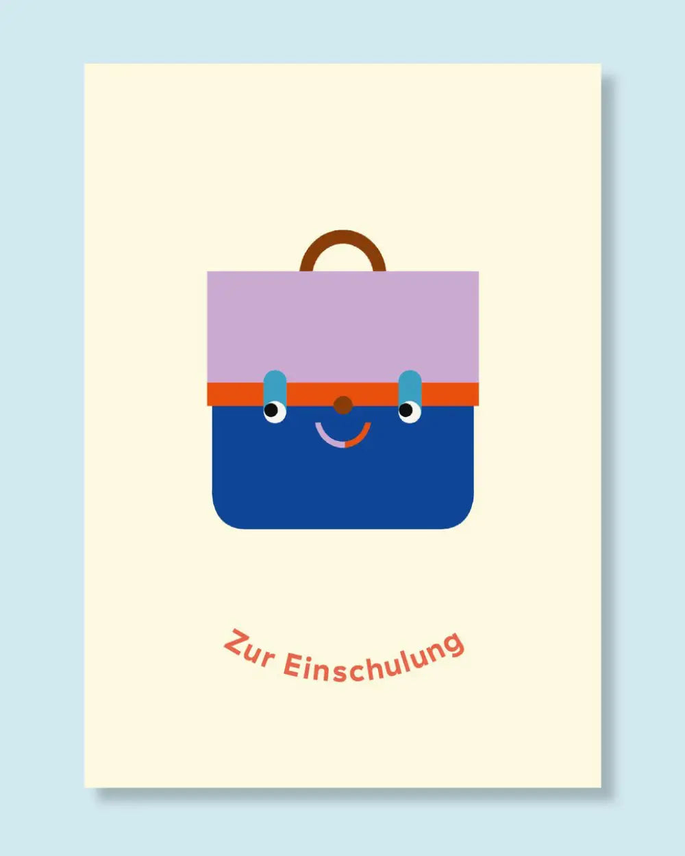 Zur Einschulung-Tornister Postkarte