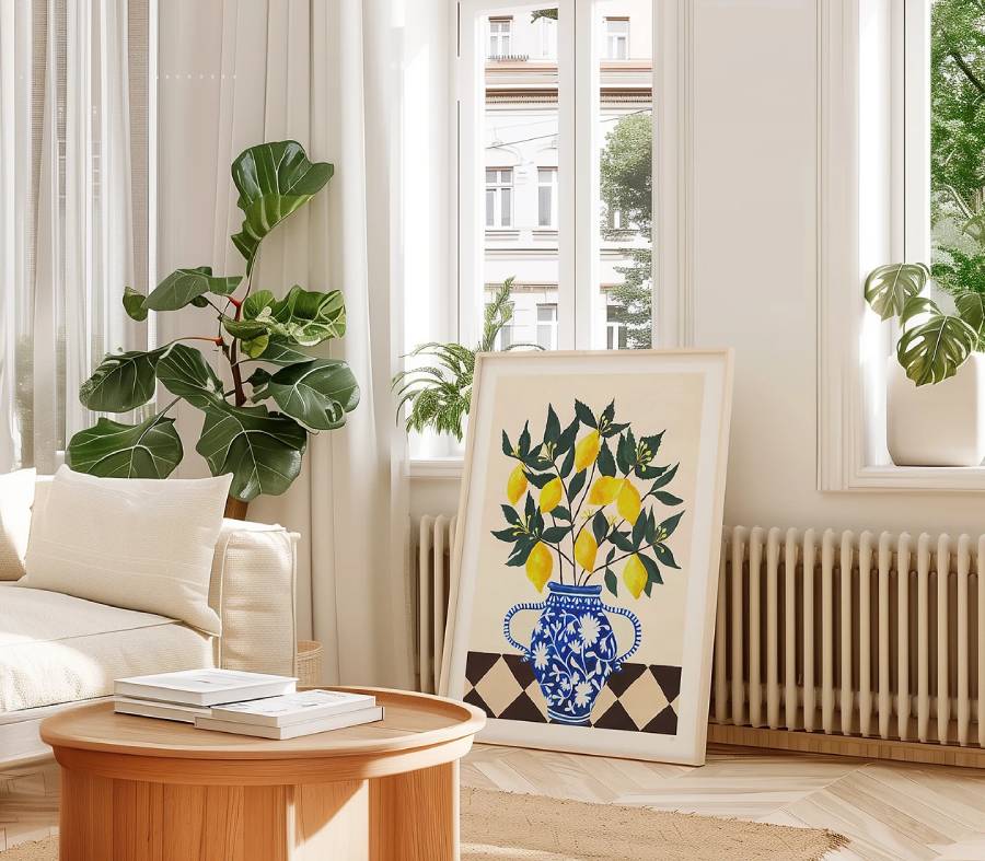Vase of Lemons Poster (50x70cm)