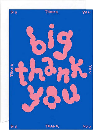 Big Thank You Embossed Klappkarte