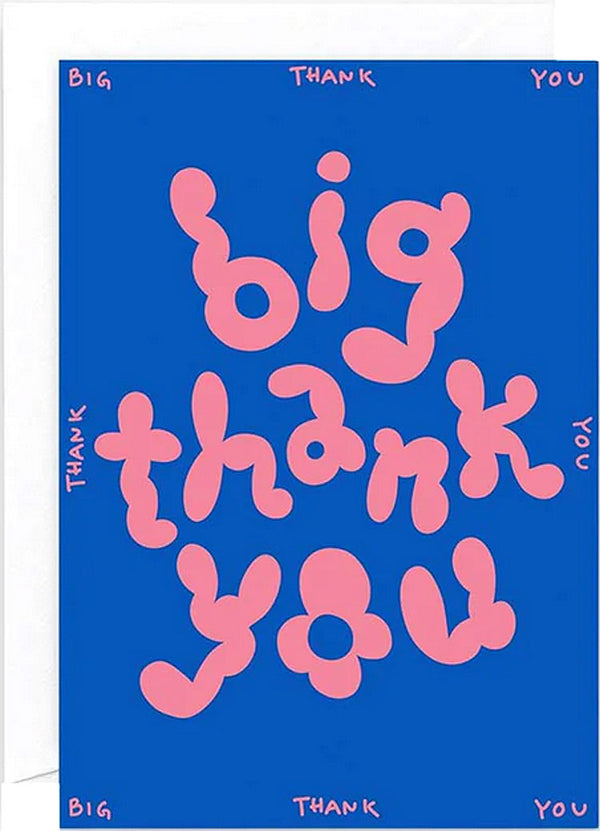 Big Thank You Embossed Klappkarte