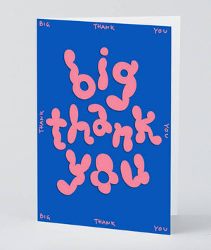 Big Thank You Embossed Klappkarte