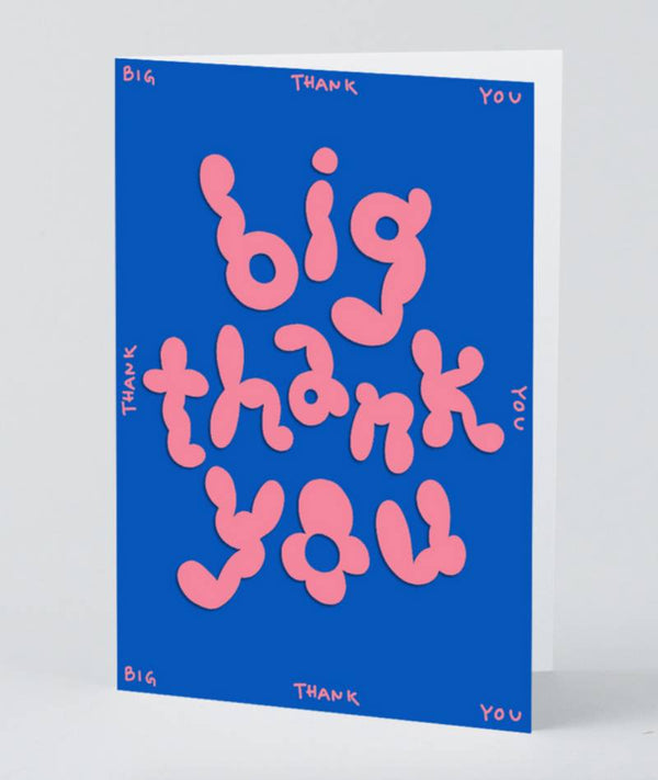 Big Thank You Embossed Klappkarte