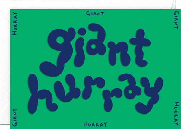 Giant Hurray Embossed Klappkarte