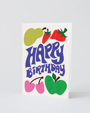 Wrap - Happy Birthday Fruits Klappkarte