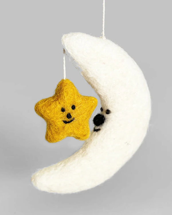 Moon & Star Filzanhänger