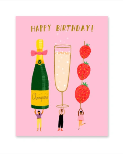 1973 - Carolyn Suzuki Champagne Wishes Postkarte