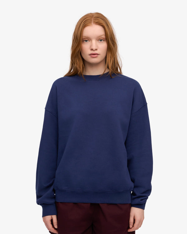 Organic Oversized Sweatshirt Marine Blue