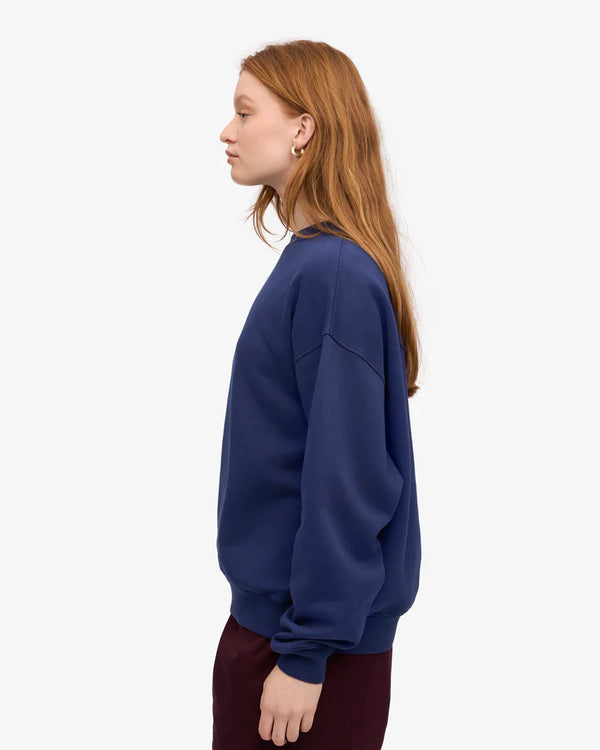 Organic Oversized Sweatshirt Marine Blue