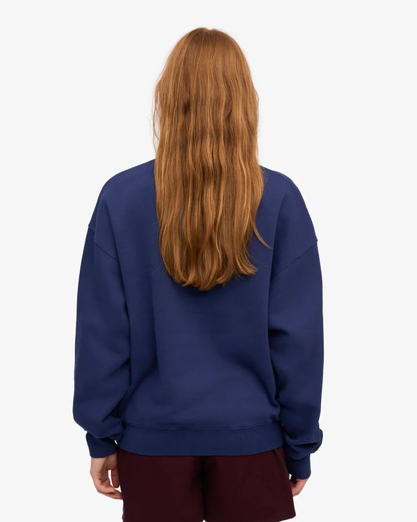 Organic Oversized Sweatshirt Marine Blue