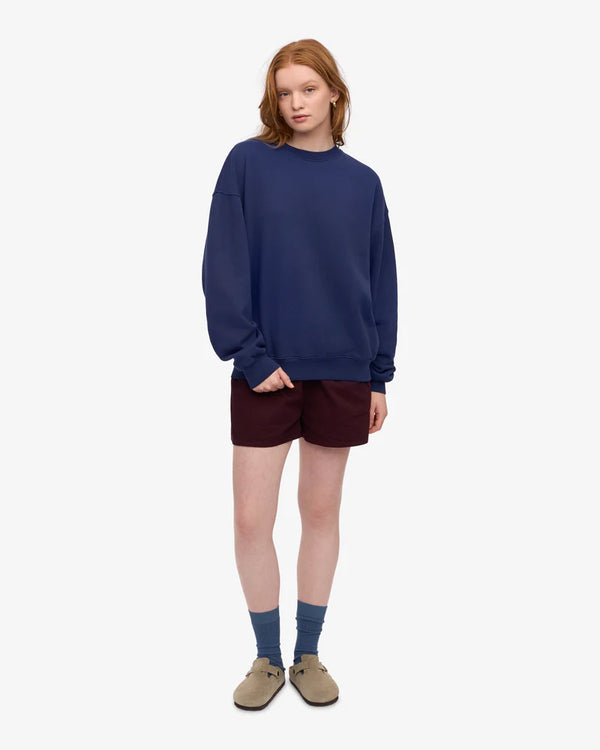 Organic Oversized Sweatshirt Marine Blue