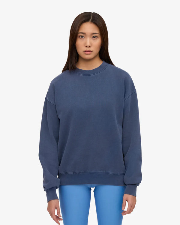 Organic Oversized Sweatshirt Neptune Blue