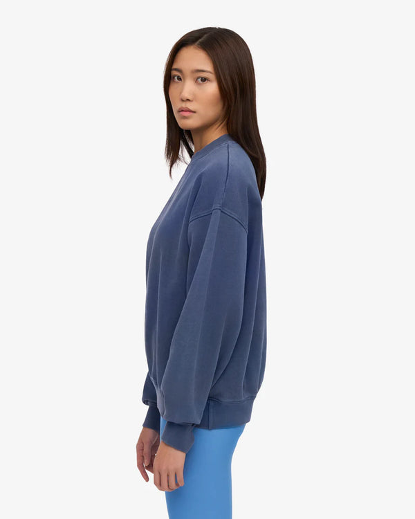 Organic Oversized Sweatshirt Neptune Blue