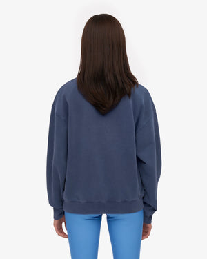Organic Oversized Sweatshirt Neptune Blue